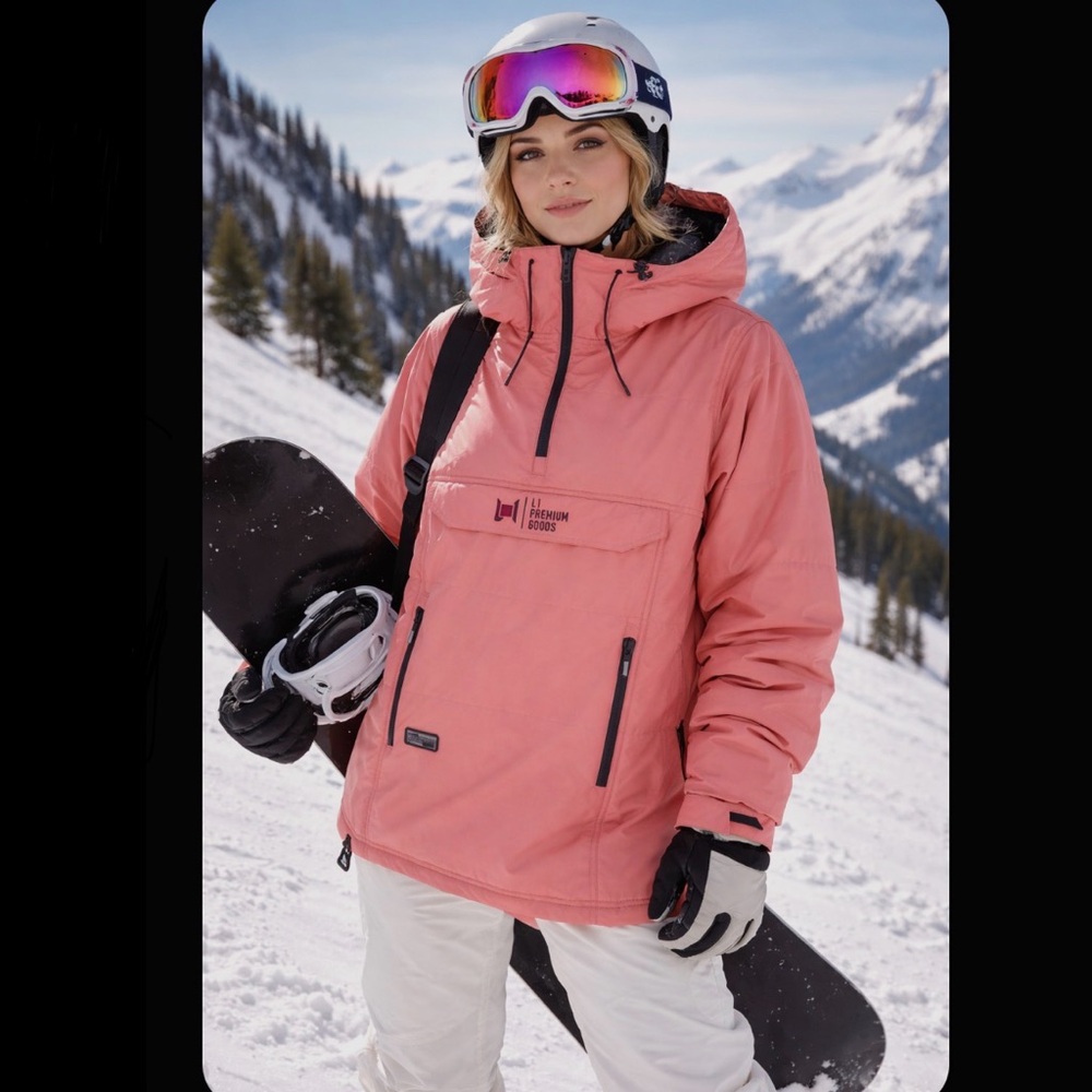 NWOT Nitro Snowboards L1 Premium Goods Anorak Aftershock Jacket S Rose Unisex